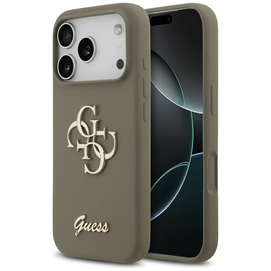 Étui pour Apple iPhone 17 Pro Max, Guess, Big 4G Script, Marron