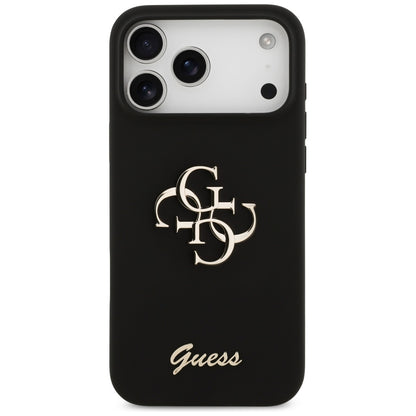Étui pour Apple iPhone 17 Pro Max, Guess, Big 4G Script, Noir