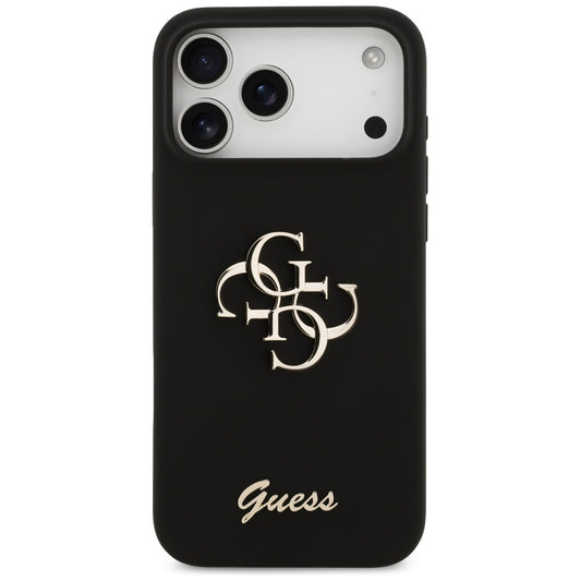 Étui pour Apple iPhone 17 Pro Max, Guess, Big 4G Script, Noir