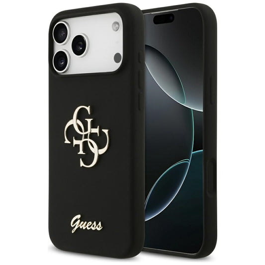 Étui pour Apple iPhone 17 Pro Max, Guess, Big 4G Script, Noir