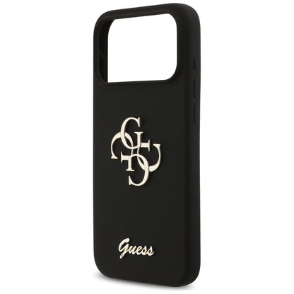 Étui pour Apple iPhone 17 Pro Max, Guess, Big 4G Script, Noir