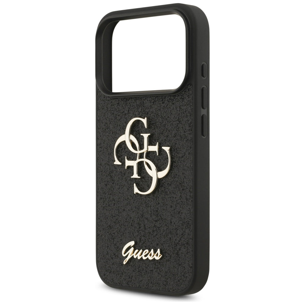 Étui pour Apple iPhone 17 Pro Max, Guess, Fixed Glitter Big 4G, Noir