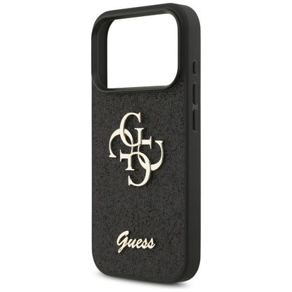 Étui pour Apple iPhone 17 Pro Max, Guess, Fixed Glitter Big 4G, Noir
