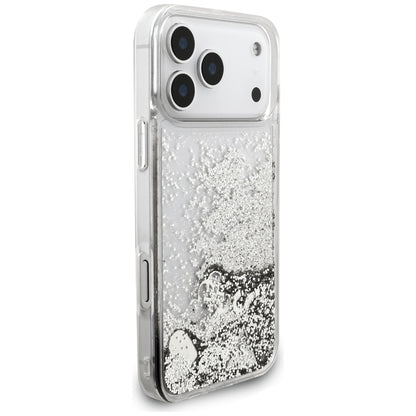 Étui pour Apple iPhone 17 Pro Max, Guess, Liquid Glitter Charms, Argenté
