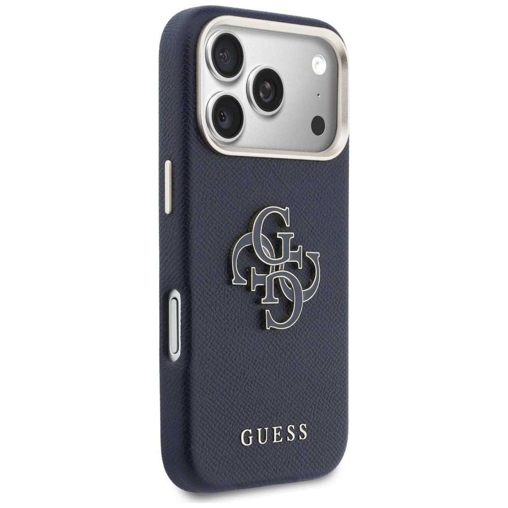 Étui pour Apple iPhone 17 Pro Max, Guess, Resin Logo, Bleu