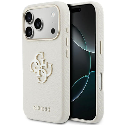Étui pour Apple iPhone 17 Pro Max, Guess, Resin Logo, Beige