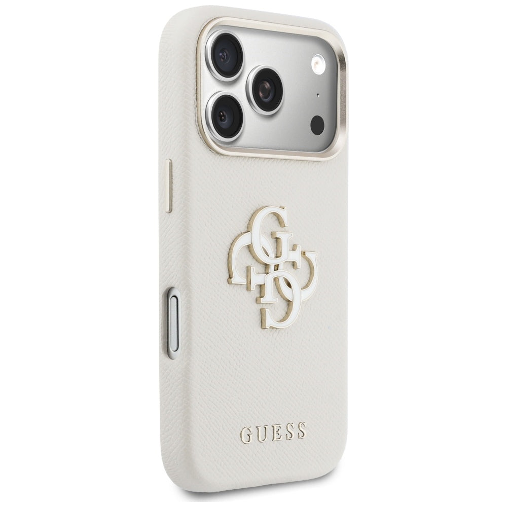 Étui pour Apple iPhone 17 Pro Max, Guess, Resin Logo, Beige