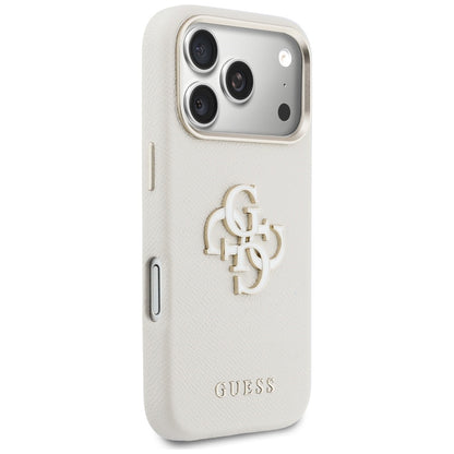 Étui pour Apple iPhone 17 Pro Max, Guess, Resin Logo, Beige