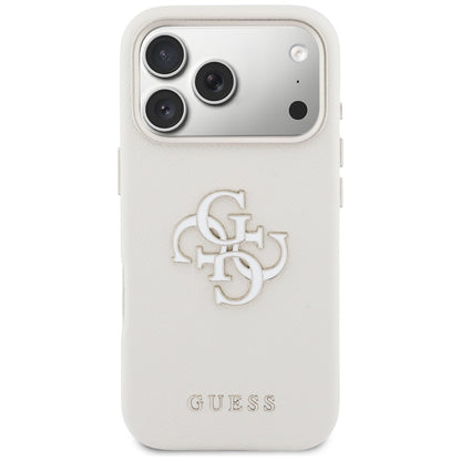 Étui pour Apple iPhone 17 Pro Max, Guess, Resin Logo, Beige
