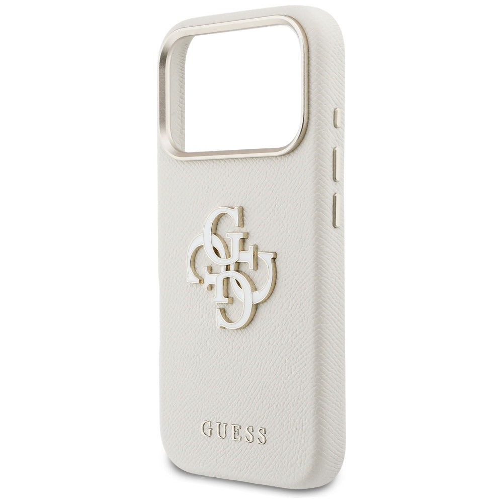 Étui pour Apple iPhone 17 Pro Max, Guess, Resin Logo, Beige