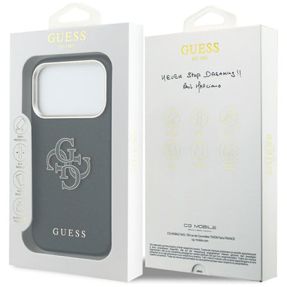 Étui pour Apple iPhone 17 Pro Max, Guess, Resin Logo, Noir
