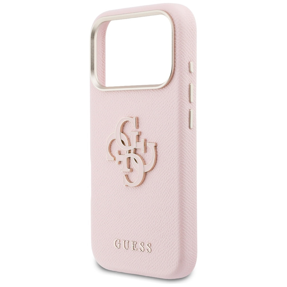Étui pour Apple iPhone 17 Pro Max, Guess, Logo Résine, Rose