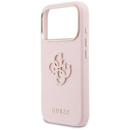 Étui pour Apple iPhone 17 Pro Max, Guess, Logo Résine, Rose