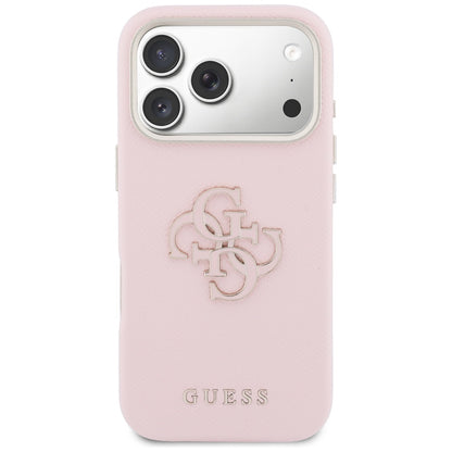 Étui pour Apple iPhone 17 Pro Max, Guess, Logo Résine, Rose