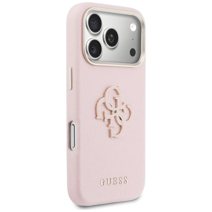 Étui pour Apple iPhone 17 Pro Max, Guess, Logo Résine, Rose