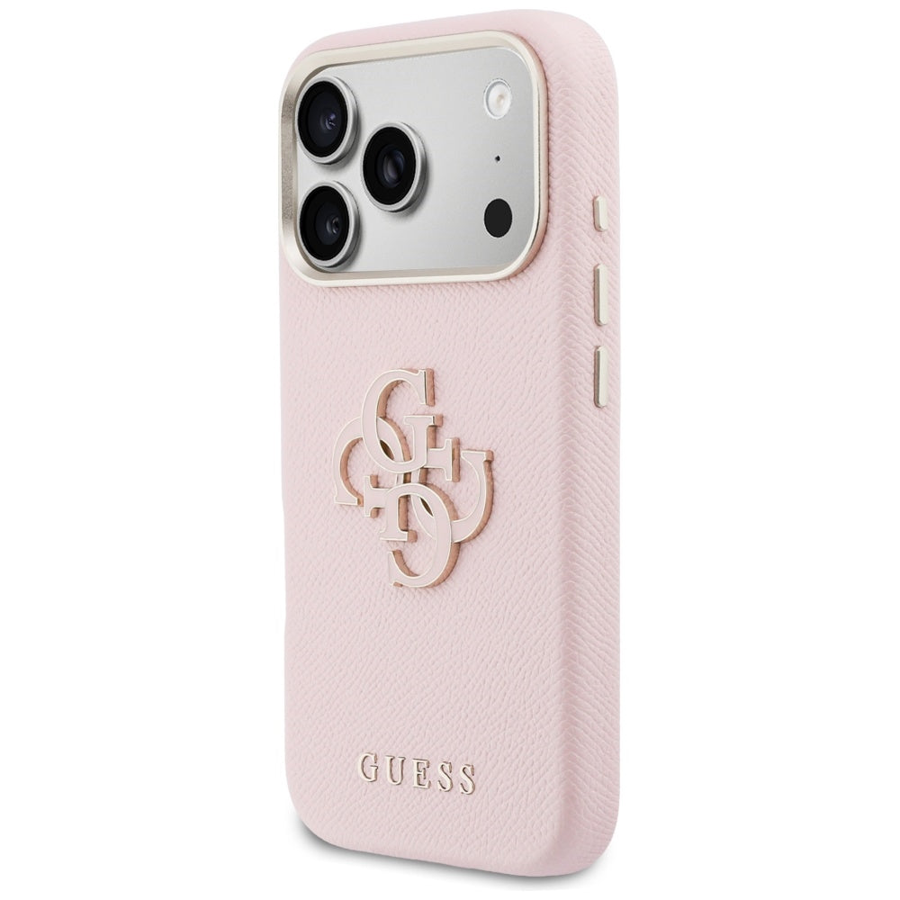 Étui pour Apple iPhone 17 Pro Max, Guess, Logo Résine, Rose