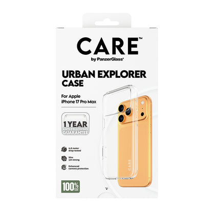 Étui pour Apple iPhone 17 Pro Max, PanzerGlass, Care Urban Explorer, Transparent