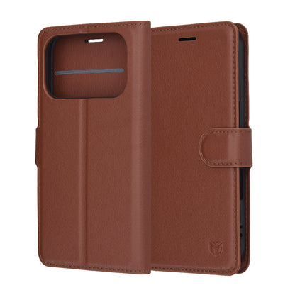 Étui pour Apple iPhone 17 Pro Max, Techsuit, Leather Folio, Marron