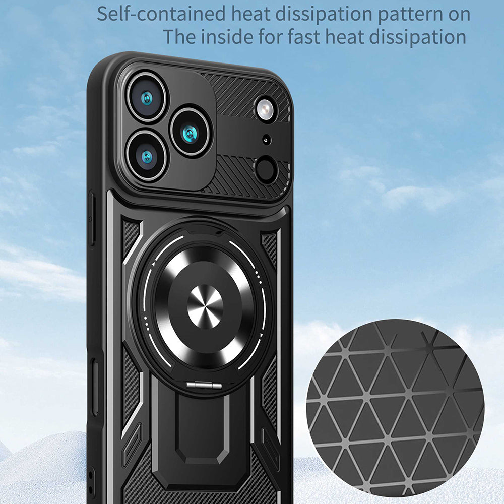 Étui pour Apple iPhone 17 Pro Max, Techsuit, RuggedCam, Noir