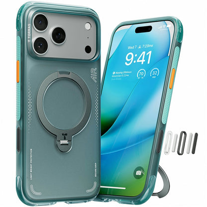 Coque pour Apple iPhone 17 Pro Max, Torras, Ostand Spin Air, Vert