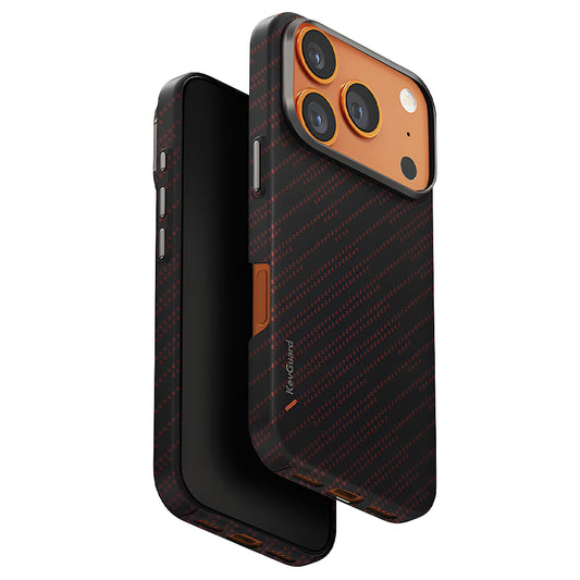 Étui MagSafe pour Apple iPhone 17 Pro Max, UNIQ, Keva MagClick, Noir Rouge