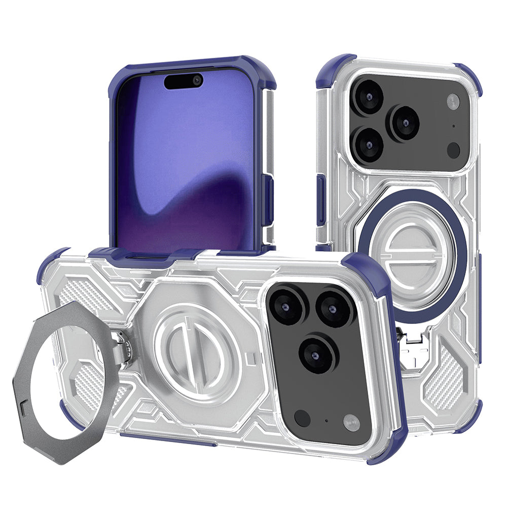 Étui pour Apple iPhone 17 Pro, Techsuit, Carbon Shield Pro, Bleu
