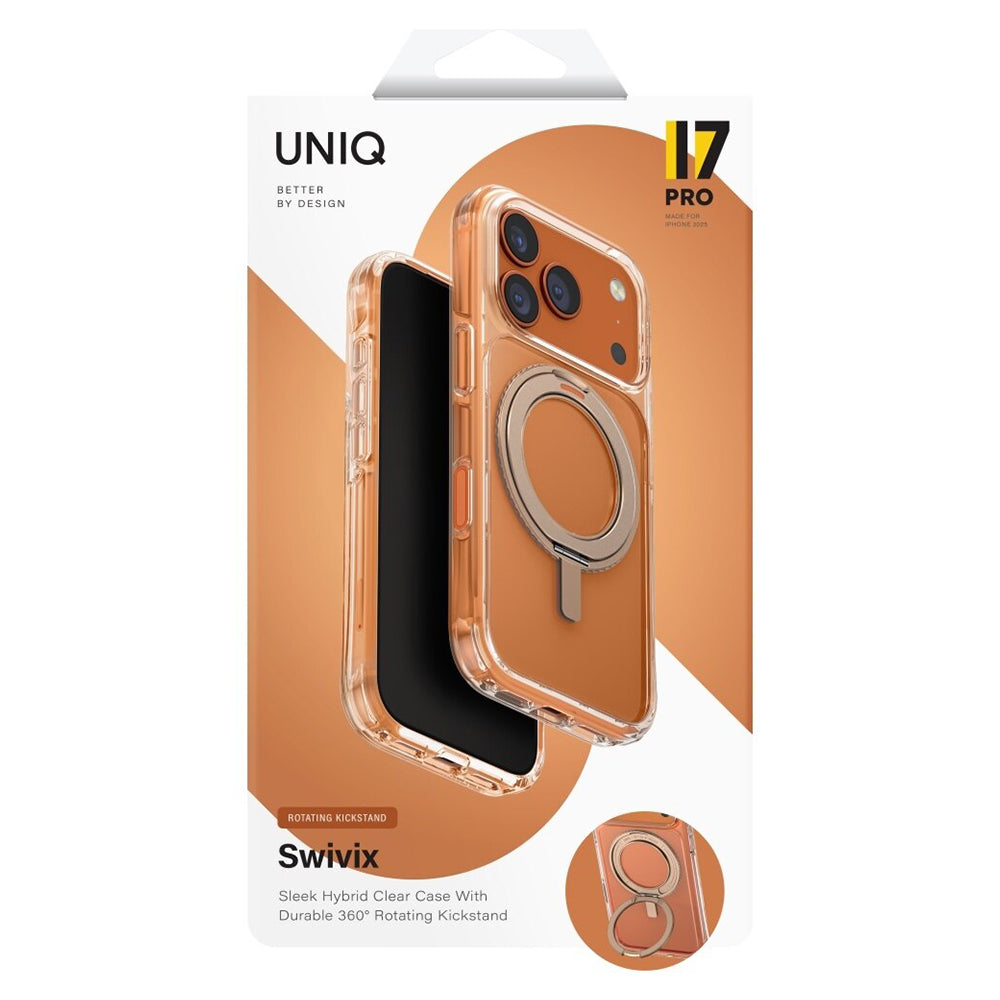 Case for Apple iPhone 17 Pro, UNIQ, Swivix, Gold