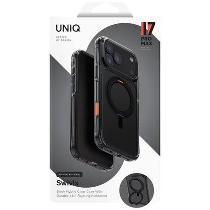 Étui pour Apple iPhone 17 Pro, UNIQ, Swivix, Noir