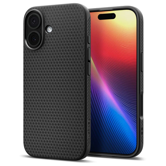 Étui pour Apple iPhone 17, Spigen, Liquid Air, Noir Mat
