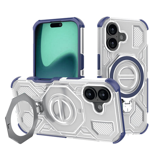 Étui pour Apple iPhone 17, Techsuit, Carbon Shield Pro, Bleu