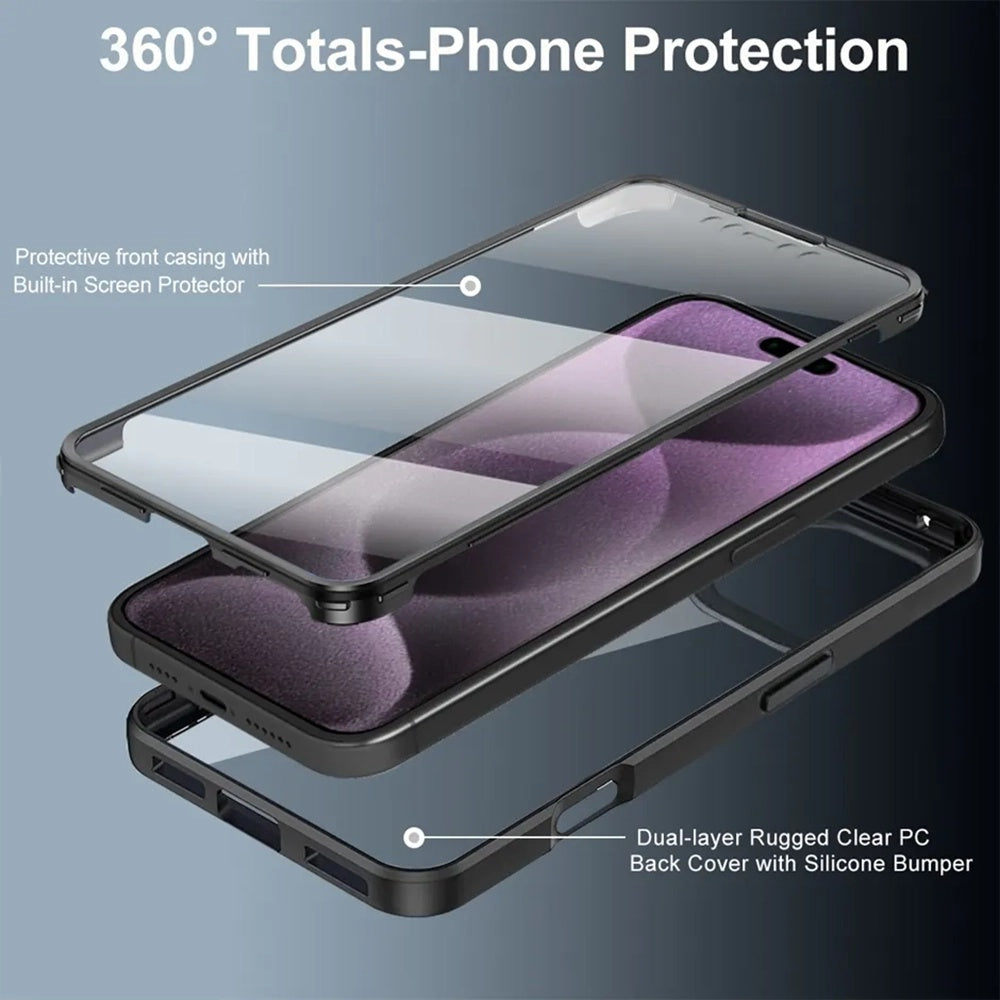 Étui pour Apple iPhone 17, Techsuit, ColorVerse 360, Noir