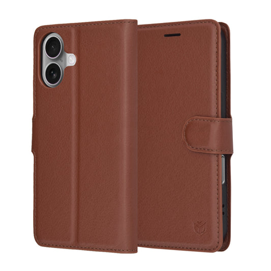 Étui pour Apple iPhone 17, Techsuit, Leather Folio, Marron
