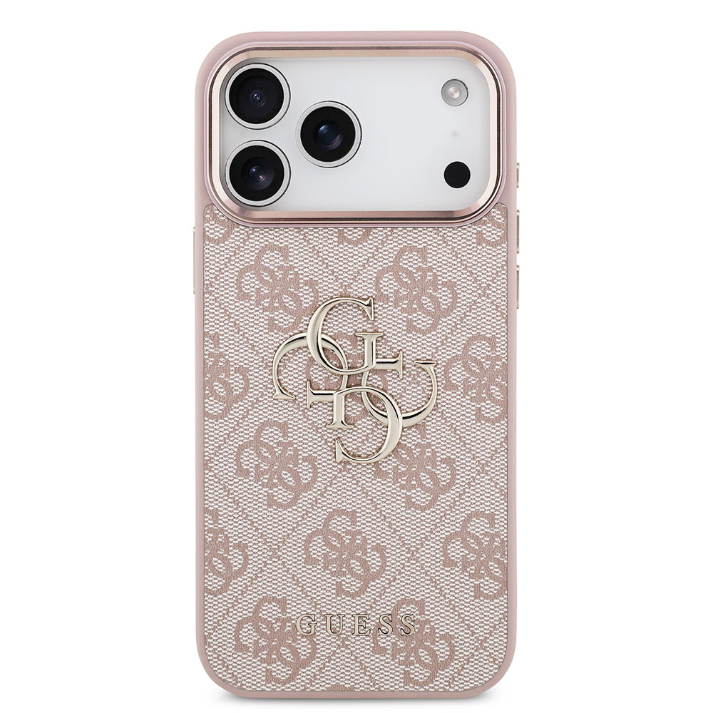 Coque pour Apple iPhone 18 Pro / 17 Pro, Guess, 4G Big Classic Logo, Rose
