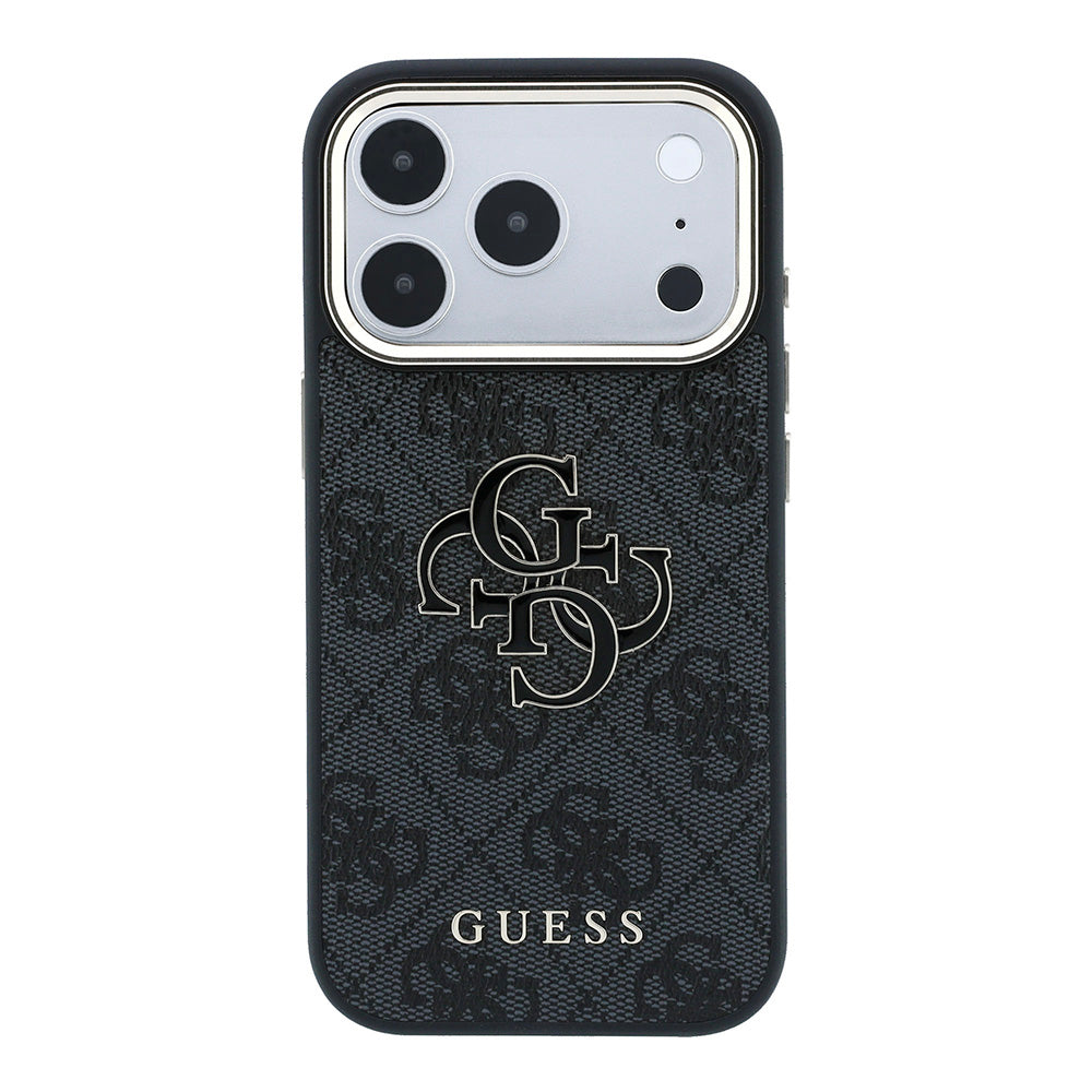 Coque pour Apple iPhone 18 Pro / 17 Pro, Guess, Logo Résine 4G Grand, Noire