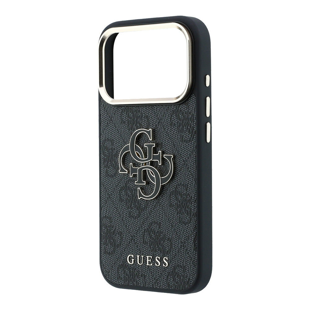 Coque pour Apple iPhone 18 Pro / 17 Pro, Guess, Logo Résine 4G Grand, Noire