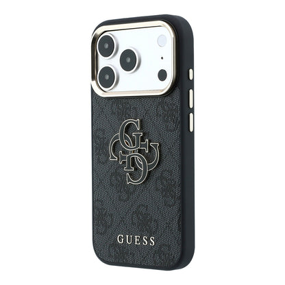 Coque pour Apple iPhone 18 Pro / 17 Pro, Guess, Logo Résine 4G Grand, Noire