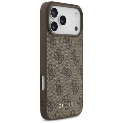 Coque pour Apple iPhone 18 Pro / 17 Pro, Guess, Logo Classique 4G, Marron