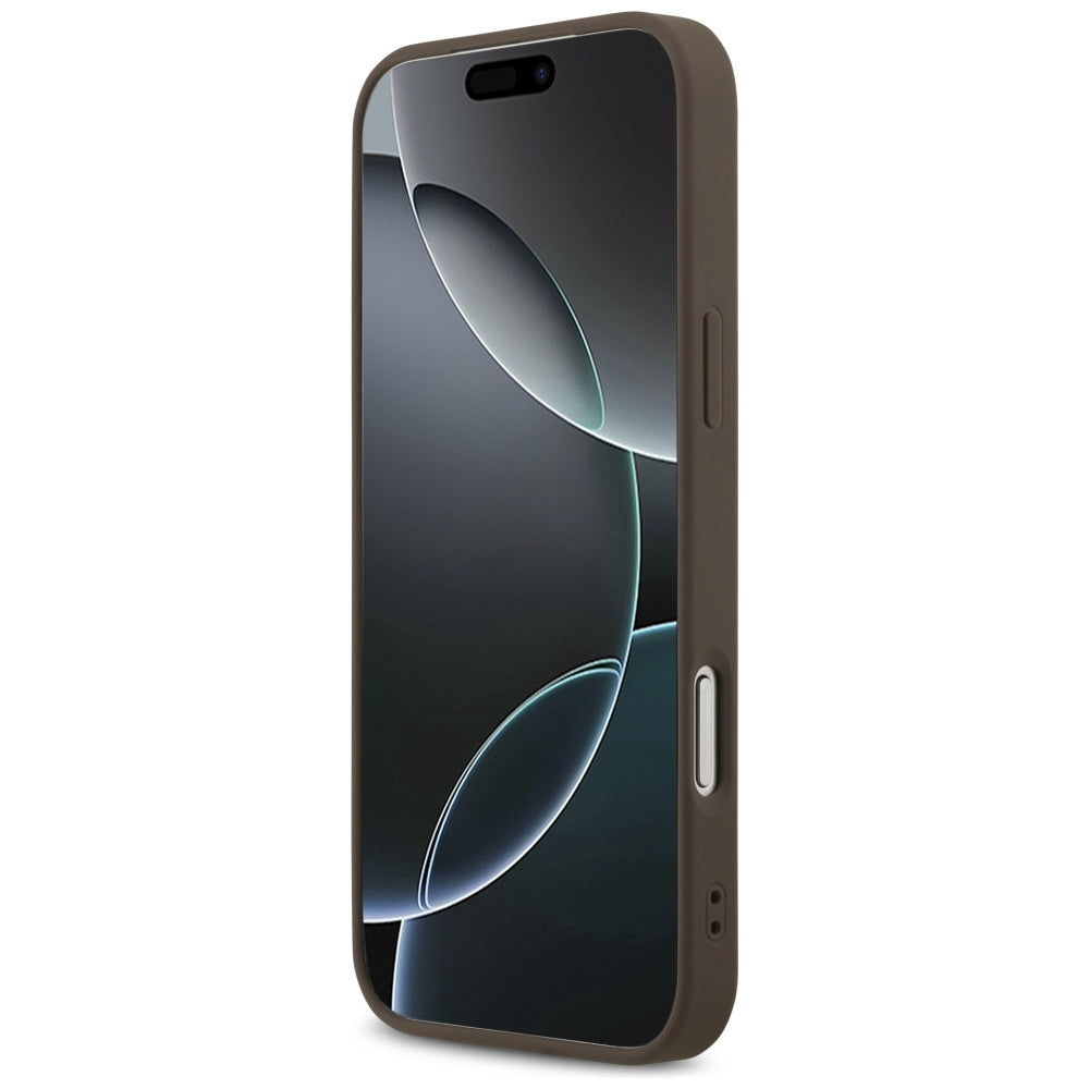 Coque pour Apple iPhone 18 Pro / 17 Pro, Guess, Logo Classique 4G, Marron