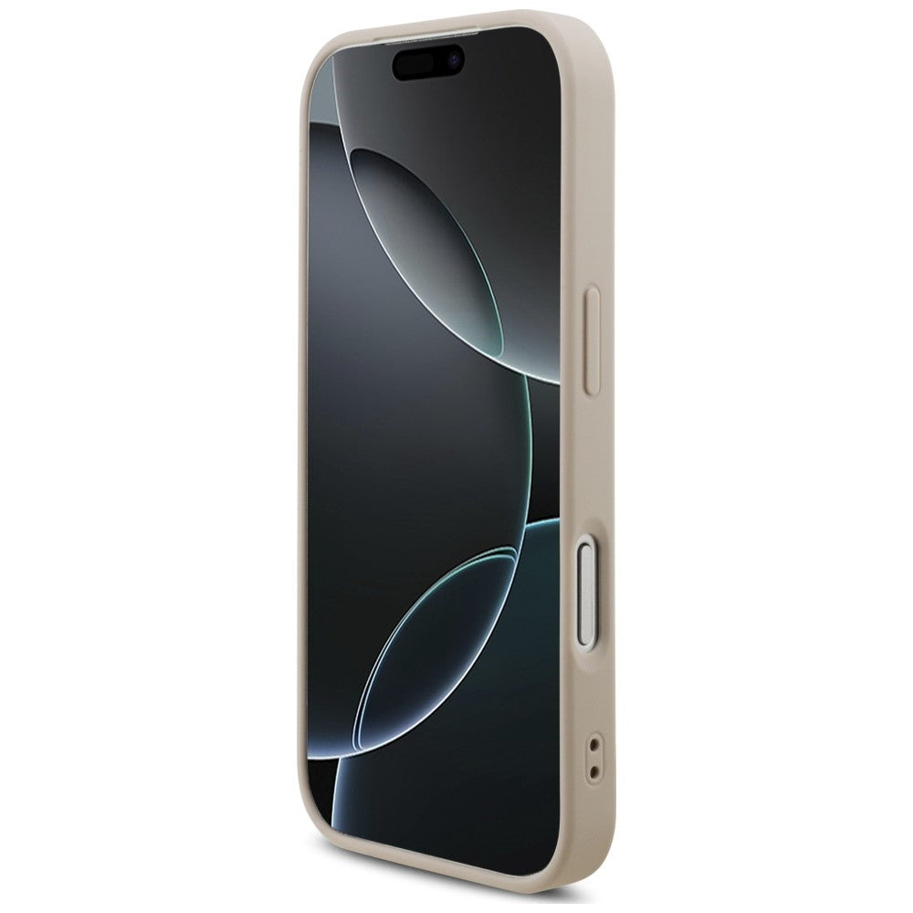 Coque pour Apple iPhone 18 Pro / 17 Pro, Guess, Logo Classique 4G avec Lanière, Rose