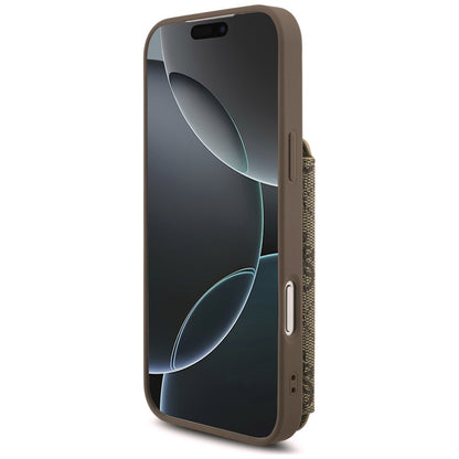 Coque pour Apple iPhone 18 Pro / 17 Pro, Guess, 4G Crossbody Cardslot, marron