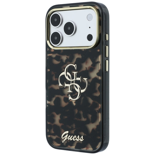 Case for Apple iPhone 18 Pro / 17 Pro, Guess, IML 4G Metal Script, Brown