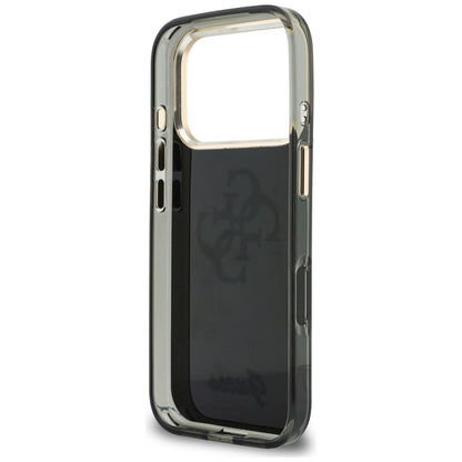Case for Apple iPhone 18 Pro / 17 Pro, Guess, IML 4G Metal Script, Black