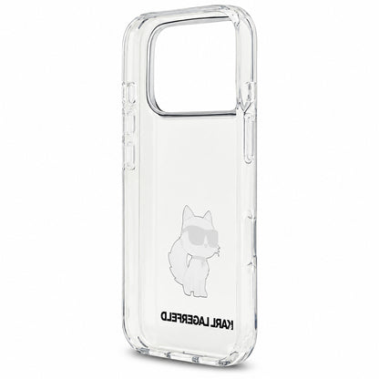 Coque pour Apple iPhone 18 Pro / 17 Pro, Karl Lagerfeld, IML Choupette NFT, transparente