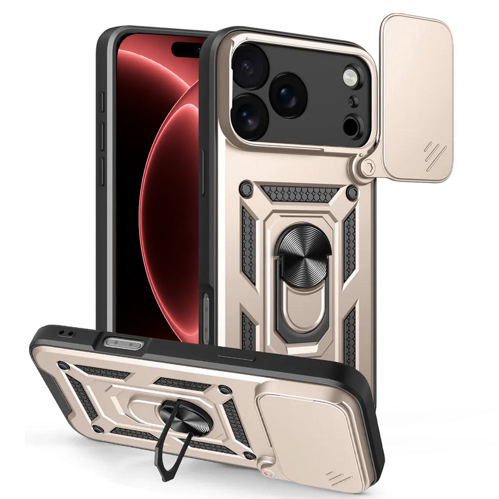 Coque pour Apple iPhone 18 Pro / 17 Pro, Techsuit, CamShield, Dorée