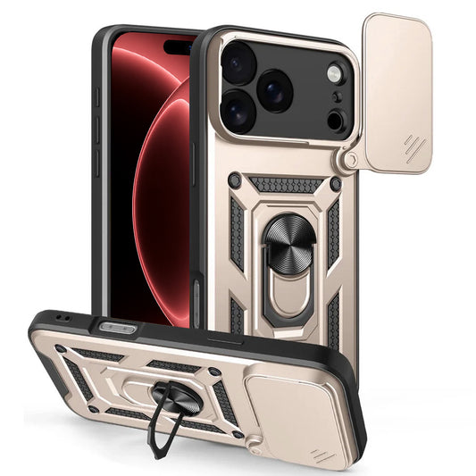 Case for Apple iPhone 18 Pro / 17 Pro, Techsuit, CamShield, Gold
