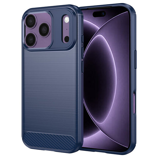 Coque pour Apple iPhone 18 Pro / 17 Pro, Techsuit, Carbone, Bleue