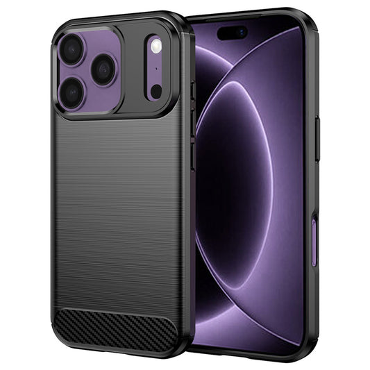 Coque pour Apple iPhone 18 Pro / 17 Pro, Techsuit, Carbone, Noire