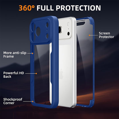 Coque pour Apple iPhone 18 Pro / 17 Pro, Techsuit, ColorVerse 360, Bleue