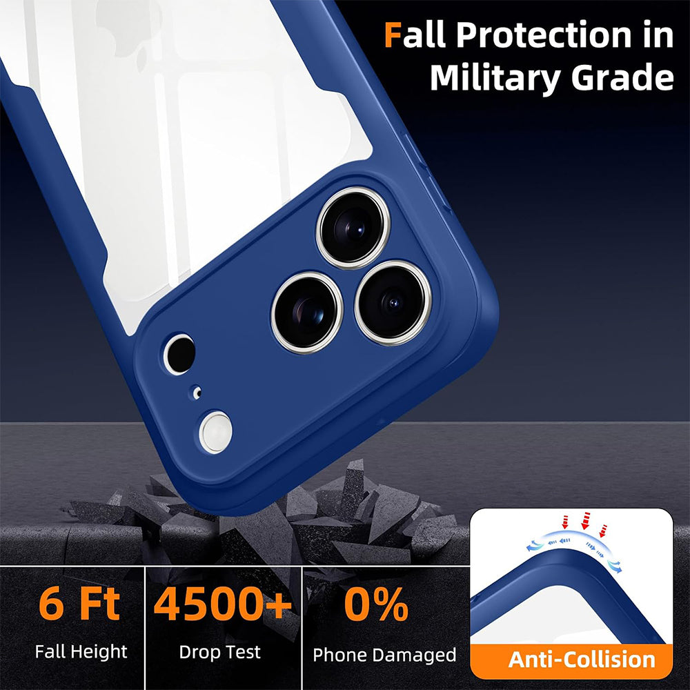 Coque pour Apple iPhone 18 Pro / 17 Pro, Techsuit, ColorVerse 360, Bleue