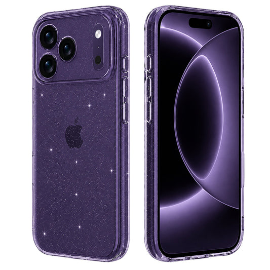 Coque pour Apple iPhone 18 Pro / 17 Pro, Techsuit, SparkleSkin, Transparente